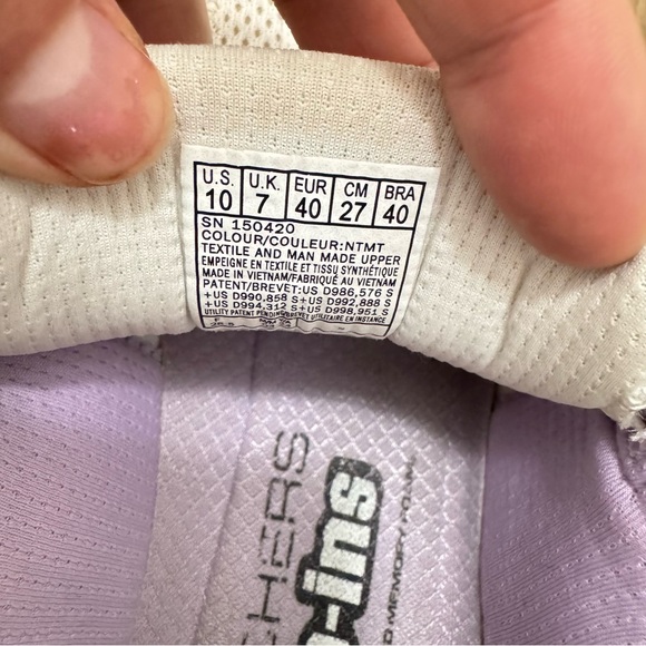 Skechers Women's Cream and Purple Slip-On Sneakers size10 - Picture 4 of 8